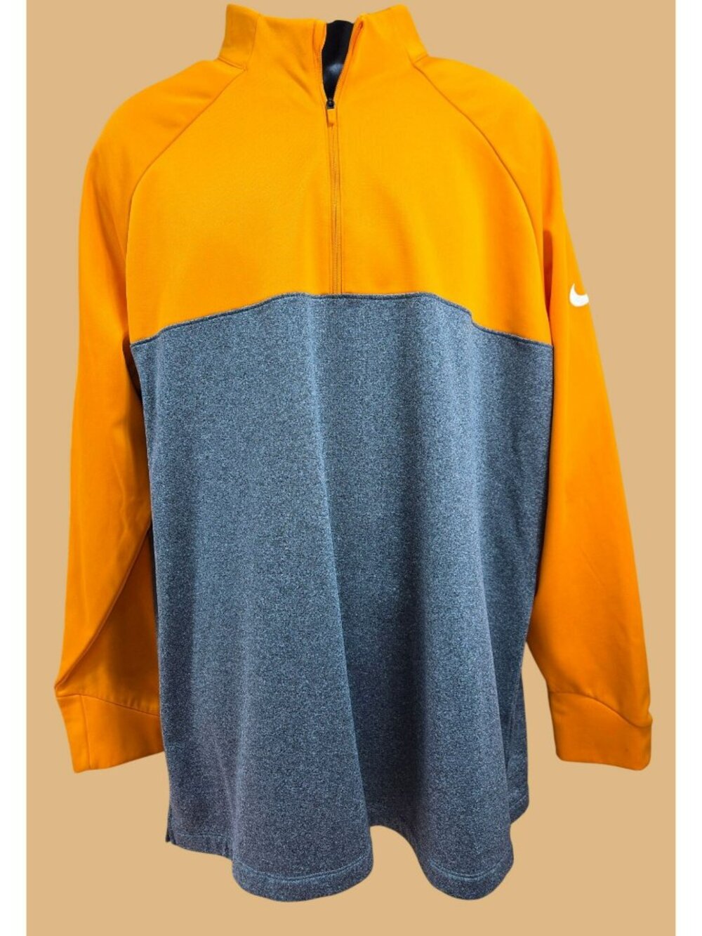 Nike Golf Mens Half-Zip Long Sleeve Pullover XXL Orange